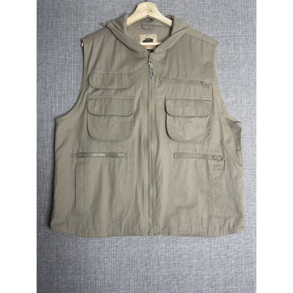 HUMVEE Vest Mens Large Khaki Back Pocket Hunting Photography Fishing Cargo Tan - Picture 11 of 11